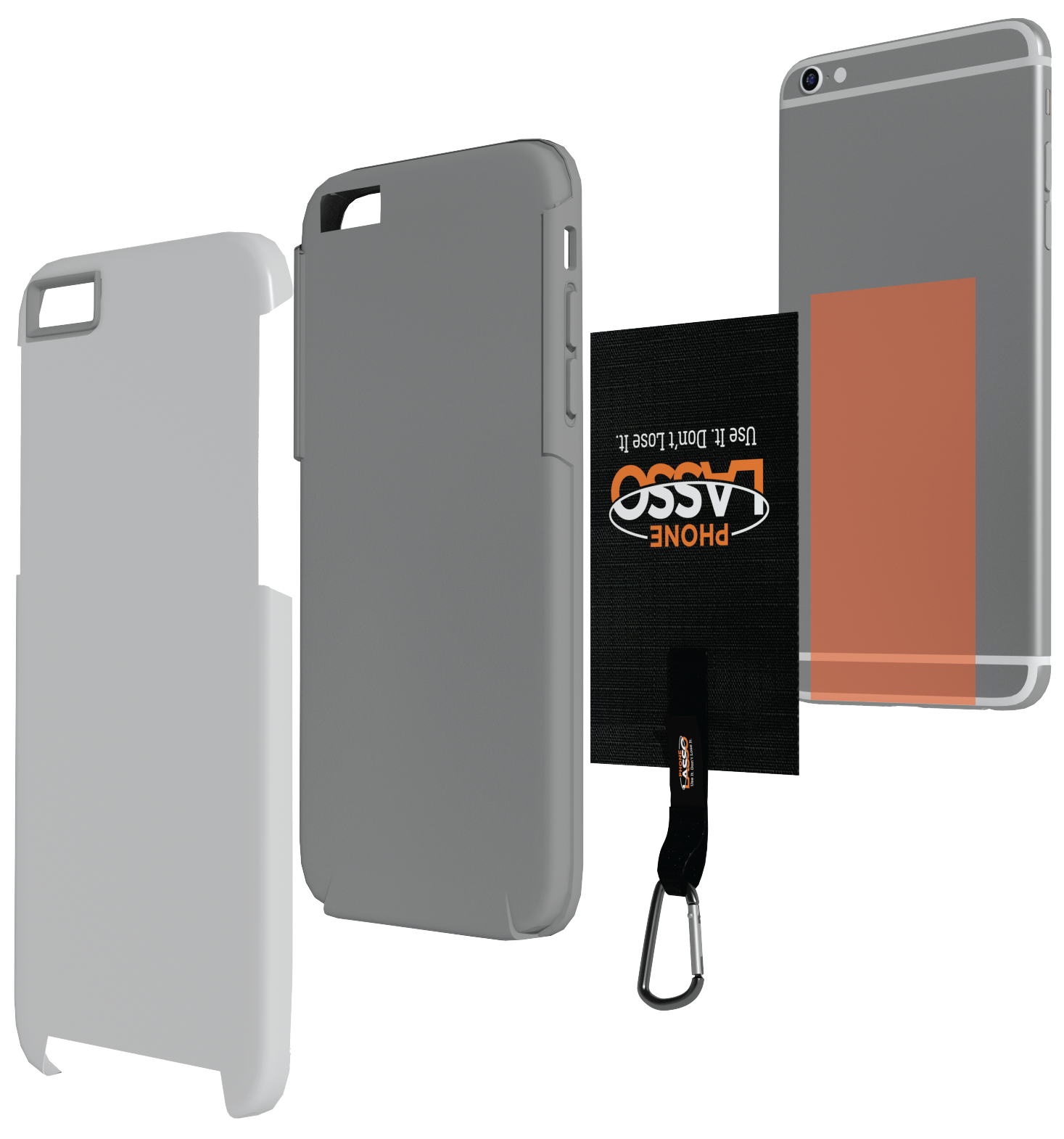 Phone Lasso sliding under a slim case